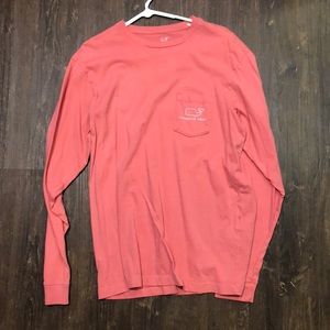 Men’s vineyard vines pink whale long sleeve